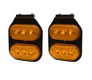 1033EFL2.AAAA - JGO.FAROS 3 LED  COLGANTEA X2 AMBAR/AMBAR - 12/24V